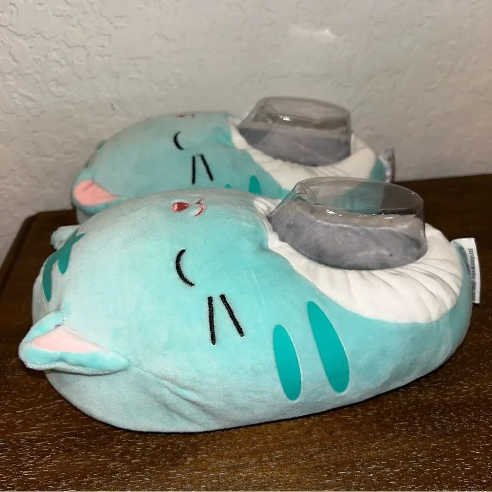 Squishmallows KellyToy Tres’zure Cat Slip On Plush Kids Slipper Shoes